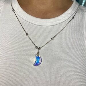 Alex and Ani Iridescent Moon Pendant Adjustable Necklace